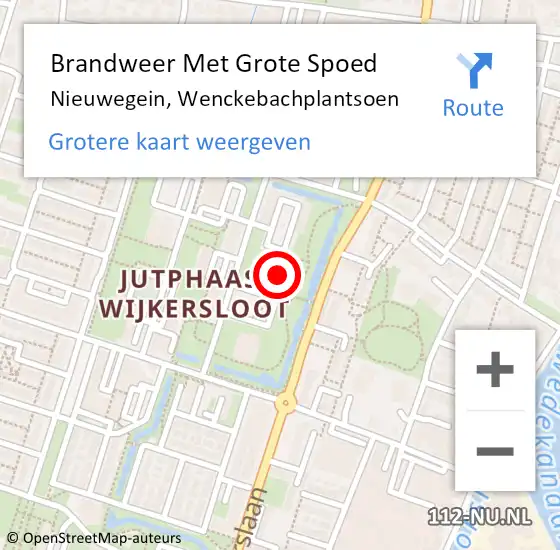 Locatie op kaart van de 112 melding: Brandweer Met Grote Spoed Naar Nieuwegein, Wenckebachplantsoen op 9 juli 2022 03:03