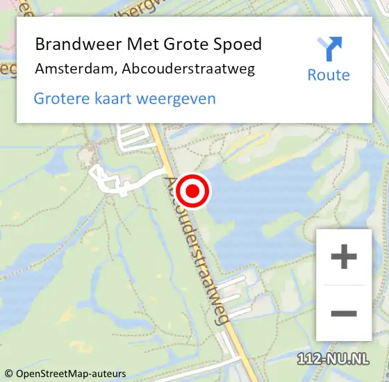 Locatie op kaart van de 112 melding: Brandweer Met Grote Spoed Naar Amsterdam-Zuidoost, Abcouderstraatweg op 9 juli 2022 10:46