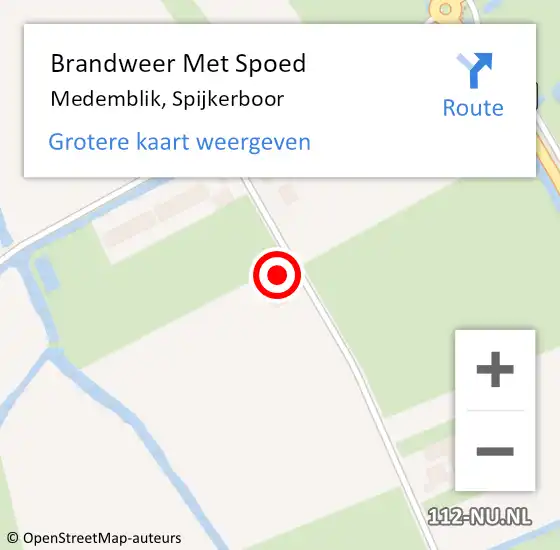 Locatie op kaart van de 112 melding: Brandweer Met Spoed Naar Medemblik, Spijkerboor op 22 juli 2014 17:42