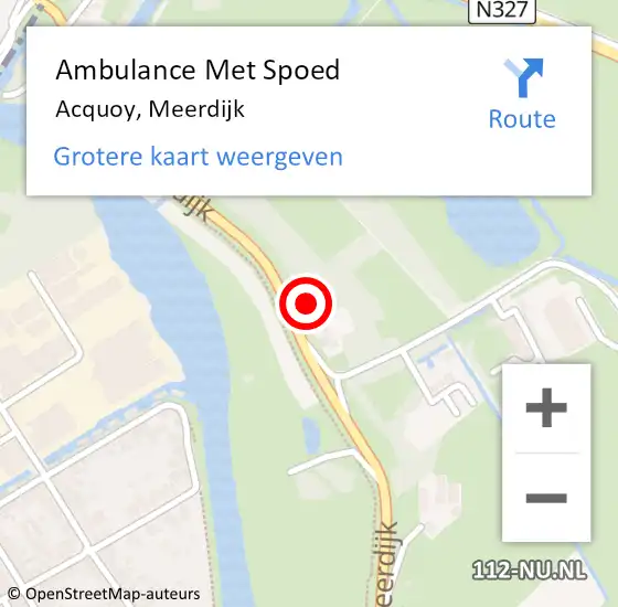 Locatie op kaart van de 112 melding: Ambulance Met Spoed Naar Acquoy, Meerdijk op 9 juli 2022 15:04