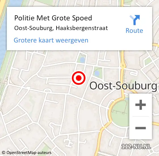 Locatie op kaart van de 112 melding: Politie Met Grote Spoed Naar Oost-Souburg, Haaksbergenstraat op 9 juli 2022 16:45