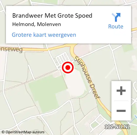 Locatie op kaart van de 112 melding: Brandweer Met Grote Spoed Naar Helmond, Molenven op 10 juli 2022 09:18