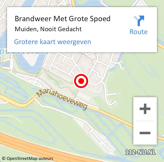 Locatie op kaart van de 112 melding: Brandweer Met Grote Spoed Naar Muiden, Nooit Gedacht op 10 juli 2022 09:25