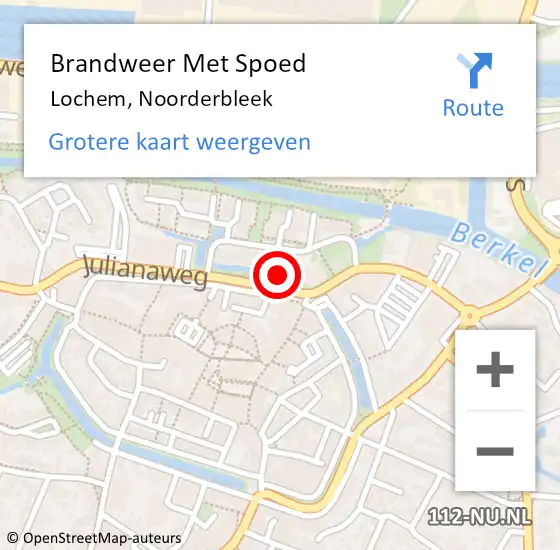 Locatie op kaart van de 112 melding: Brandweer Met Spoed Naar Lochem, Noorderbleek op 10 juli 2022 18:00