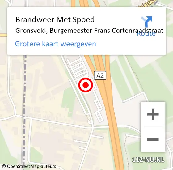 Locatie op kaart van de 112 melding: Brandweer Met Spoed Naar Gronsveld, Burgemeester Frans Cortenraadstraat op 10 juli 2022 21:00