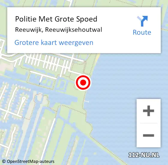 Locatie op kaart van de 112 melding: Politie Met Grote Spoed Naar Reeuwijk, Reeuwijksehoutwal op 10 juli 2022 22:13