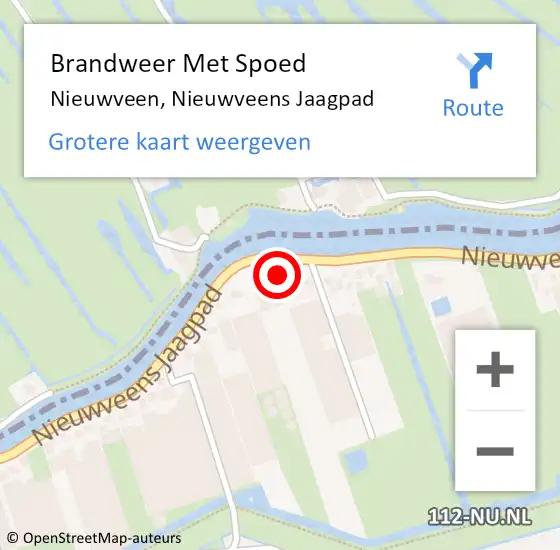 Locatie op kaart van de 112 melding: Brandweer Met Spoed Naar Nieuwveen, Nieuwveens Jaagpad op 10 juli 2022 23:41