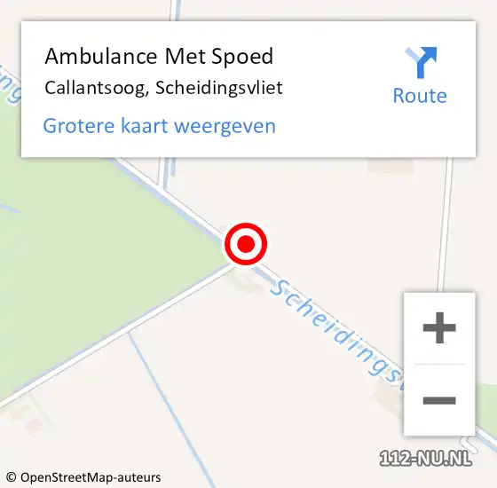 Locatie op kaart van de 112 melding: Ambulance Met Spoed Naar Callantsoog, Scheidingsvliet op 11 juli 2022 15:15