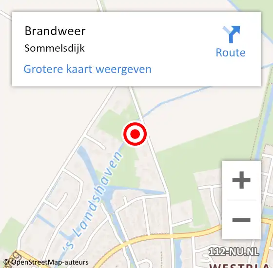 Locatie op kaart van de 112 melding: Brandweer Sommelsdijk op 22 juli 2014 22:23