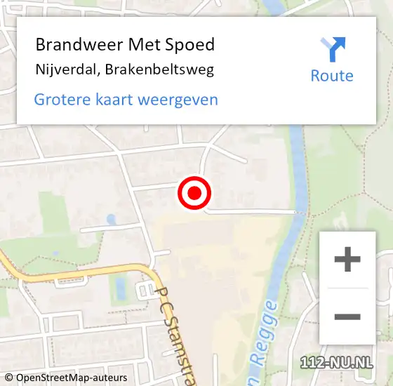 Locatie op kaart van de 112 melding: Brandweer Met Spoed Naar Nijverdal, Brakenbeltsweg op 11 juli 2022 21:44