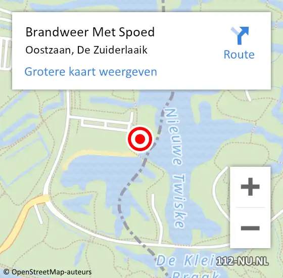 Locatie op kaart van de 112 melding: Brandweer Met Spoed Naar Oostzaan, De Zuiderlaaik op 11 juli 2022 22:29