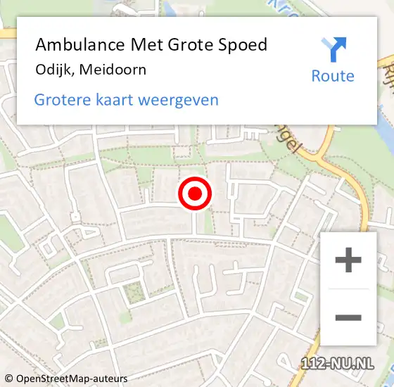 Locatie op kaart van de 112 melding: Ambulance Met Grote Spoed Naar Odijk, Meidoorn op 22 juli 2014 23:52