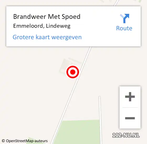 Locatie op kaart van de 112 melding: Brandweer Met Spoed Naar Emmeloord, Lindeweg op 12 juli 2022 18:15