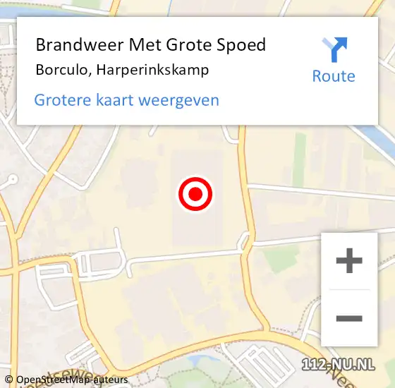 Locatie op kaart van de 112 melding: Brandweer Met Grote Spoed Naar Borculo, Harperinkskamp op 12 juli 2022 18:29