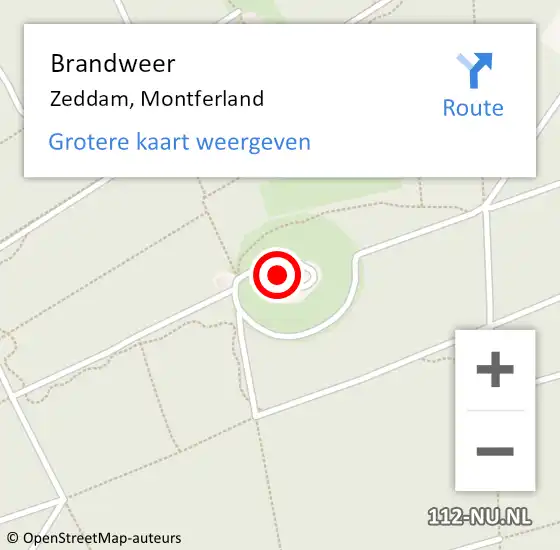 Locatie op kaart van de 112 melding: Brandweer Zeddam, Montferland op 12 juli 2022 19:18