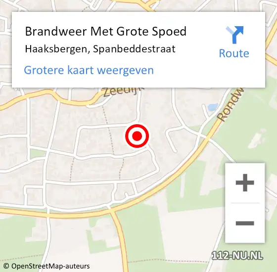 Locatie op kaart van de 112 melding: Brandweer Met Grote Spoed Naar Haaksbergen, Spanbeddestraat op 12 juli 2022 19:49