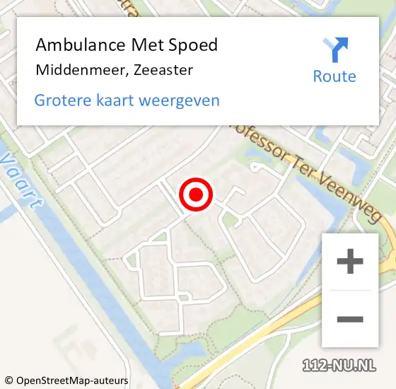 Locatie op kaart van de 112 melding: Ambulance Met Spoed Naar Middenmeer, Zeeaster op 13 juli 2022 02:03