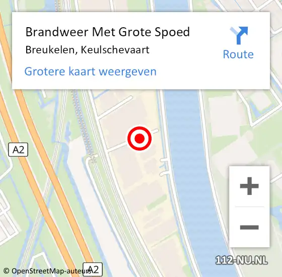 Locatie op kaart van de 112 melding: Brandweer Met Grote Spoed Naar Breukelen, Keulschevaart op 13 juli 2022 04:47