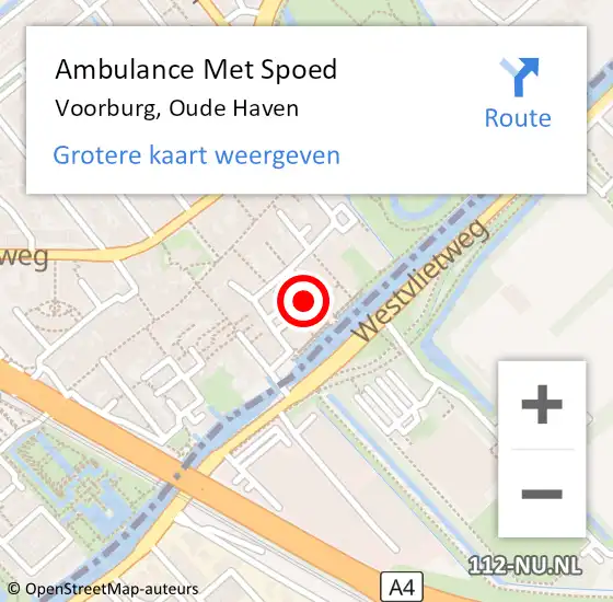 Locatie op kaart van de 112 melding: Ambulance Met Spoed Naar Voorburg, Oude Haven op 13 juli 2022 08:53