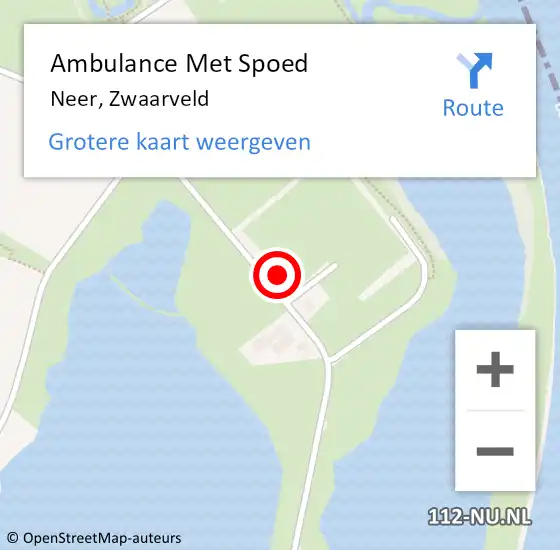 Locatie op kaart van de 112 melding: Ambulance Met Spoed Naar Neer, Zwaarveld op 14 juli 2022 10:58