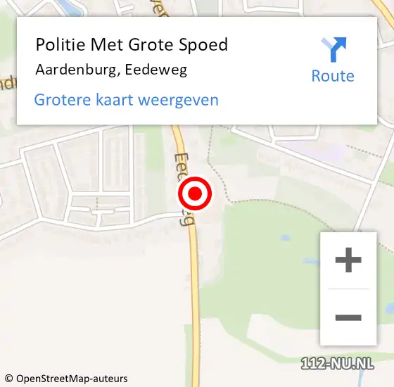 Locatie op kaart van de 112 melding: Politie Met Grote Spoed Naar Aardenburg, Eedeweg op 14 juli 2022 13:07