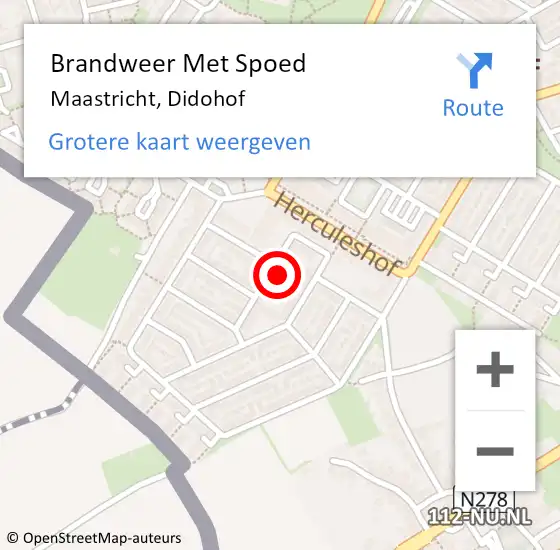 Locatie op kaart van de 112 melding: Brandweer Met Spoed Naar Maastricht, Didohof op 14 juli 2022 16:17