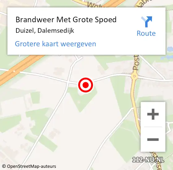 Locatie op kaart van de 112 melding: Brandweer Met Grote Spoed Naar Duizel, Dalemsedijk op 14 juli 2022 16:36