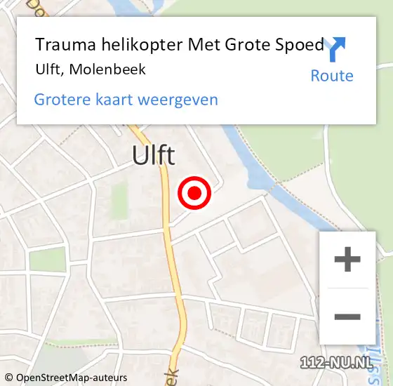 Locatie op kaart van de 112 melding: Trauma helikopter Met Grote Spoed Naar Ulft, Molenbeek op 14 juli 2022 17:21