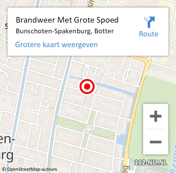 Locatie op kaart van de 112 melding: Brandweer Met Grote Spoed Naar Bunschoten-Spakenburg, Botter op 15 juli 2022 03:58