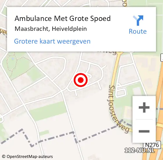 Locatie op kaart van de 112 melding: Ambulance Met Grote Spoed Naar Maasbracht, Heiveldplein op 15 juli 2022 08:28