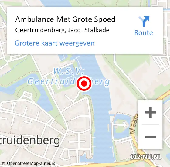 Locatie op kaart van de 112 melding: Ambulance Met Grote Spoed Naar Geertruidenberg, Jacq. Stalkade op 9 oktober 2013 10:29