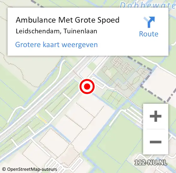 Locatie op kaart van de 112 melding: Ambulance Met Grote Spoed Naar Leidschendam, Tuinenlaan op 15 juli 2022 16:41