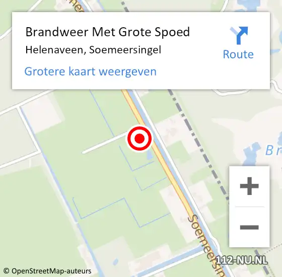 Locatie op kaart van de 112 melding: Brandweer Met Grote Spoed Naar Helenaveen, Soemeersingel op 15 juli 2022 16:43