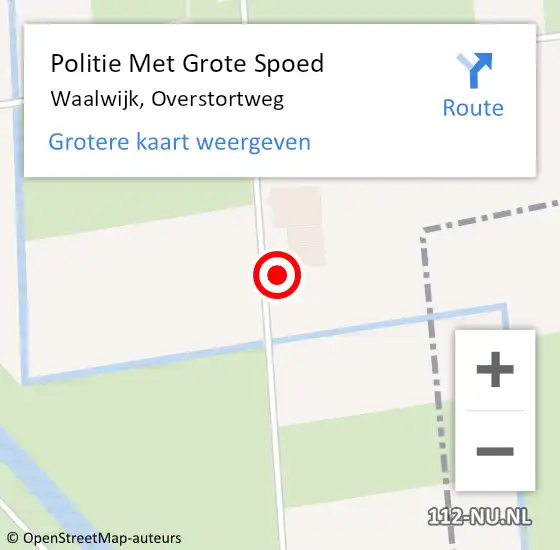 Locatie op kaart van de 112 melding: Politie Met Grote Spoed Naar Waalwijk, Overstortweg op 15 juli 2022 18:31