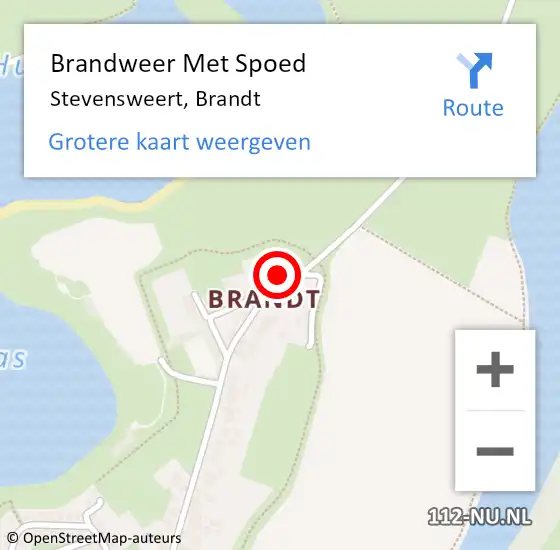 Locatie op kaart van de 112 melding: Brandweer Met Spoed Naar Stevensweert, Brandt op 15 juli 2022 23:20
