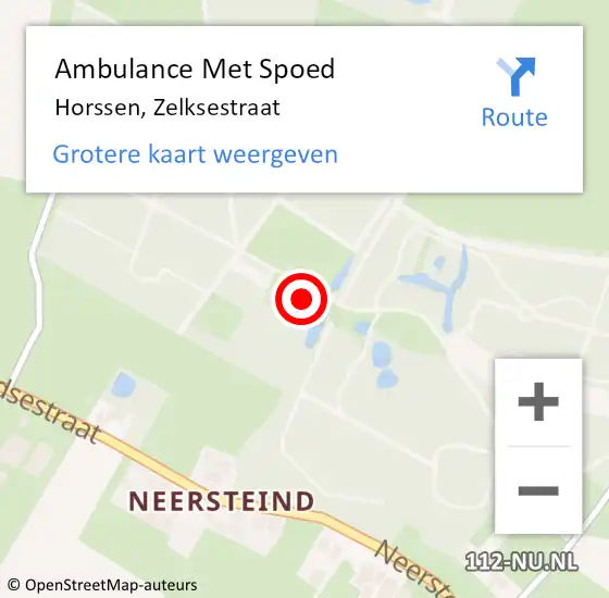 Locatie op kaart van de 112 melding: Ambulance Met Spoed Naar Horssen, Zelksestraat op 16 juli 2022 05:21