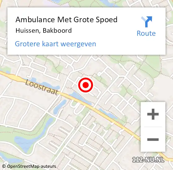 Locatie op kaart van de 112 melding: Ambulance Met Grote Spoed Naar Huissen, Bakboord op 16 juli 2022 07:45