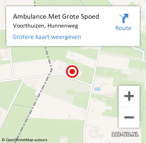 Locatie op kaart van de 112 melding: Ambulance Met Grote Spoed Naar Voorthuizen, Hunnenweg op 16 juli 2022 13:11
