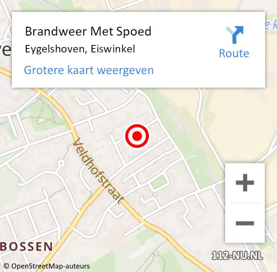 Locatie op kaart van de 112 melding: Brandweer Met Spoed Naar Eygelshoven, Eiswinkel op 16 juli 2022 13:35