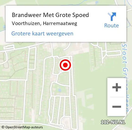 Locatie op kaart van de 112 melding: Brandweer Met Grote Spoed Naar Voorthuizen, Harremaatweg op 16 juli 2022 21:27