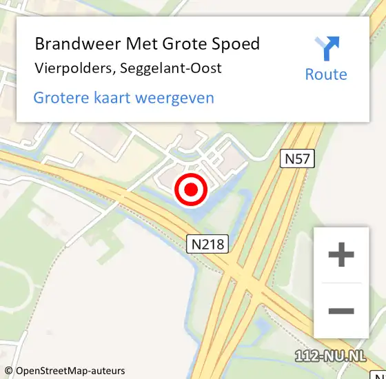 Locatie op kaart van de 112 melding: Brandweer Met Grote Spoed Naar Vierpolders, Seggelant-Oost op 17 juli 2022 14:24