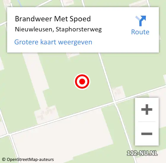 Locatie op kaart van de 112 melding: Brandweer Met Spoed Naar Nieuwleusen, Staphorsterweg op 17 juli 2022 14:24