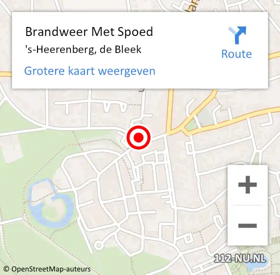 Locatie op kaart van de 112 melding: Brandweer Met Spoed Naar 's-Heerenberg, de Bleek op 17 juli 2022 16:05