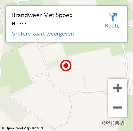 Locatie op kaart van de 112 melding: Brandweer Met Spoed Naar Heeze op 17 juli 2022 16:44