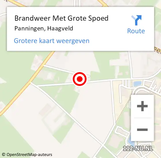 Locatie op kaart van de 112 melding: Brandweer Met Grote Spoed Naar Panningen, Haagveld op 17 juli 2022 17:15