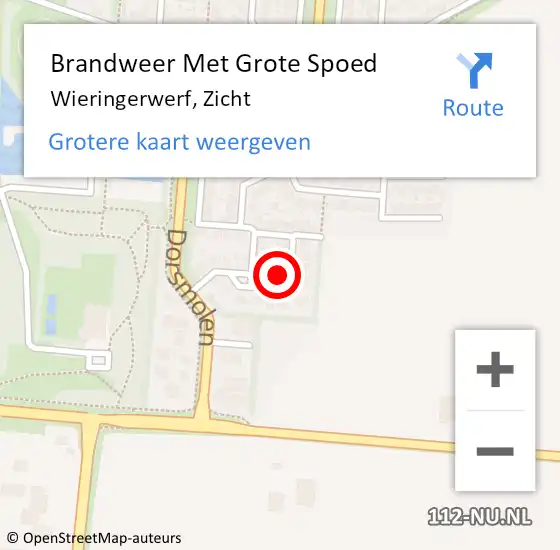 Locatie op kaart van de 112 melding: Brandweer Met Grote Spoed Naar Wieringerwerf, Zicht op 18 juli 2022 07:45