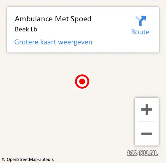 Locatie op kaart van de 112 melding: Ambulance Met Spoed Naar Well Lb op 23 juli 2014 15:05