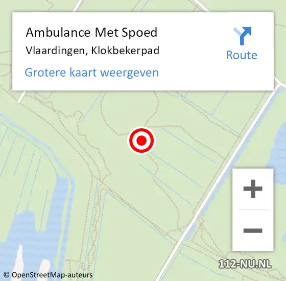 Locatie op kaart van de 112 melding: Ambulance Met Spoed Naar Vlaardingen, Klokbekerpad op 18 juli 2022 11:25