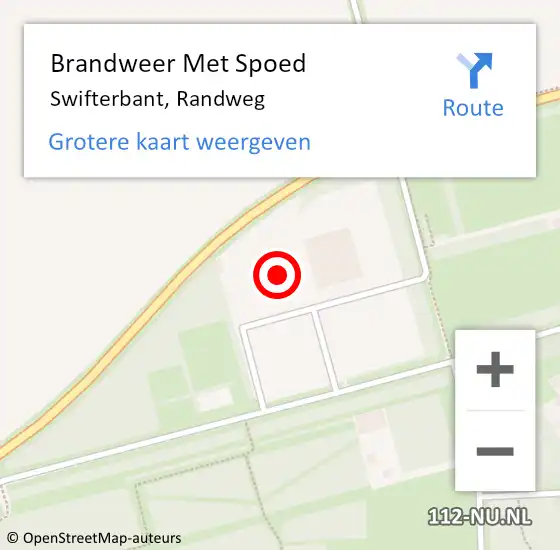 Locatie op kaart van de 112 melding: Brandweer Met Spoed Naar Swifterbant, Randweg op 18 juli 2022 13:37