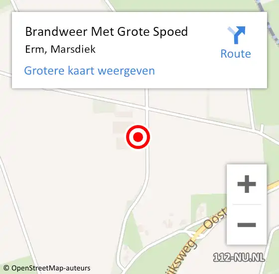 Locatie op kaart van de 112 melding: Brandweer Met Grote Spoed Naar Erm, Marsdiek op 18 juli 2022 15:41